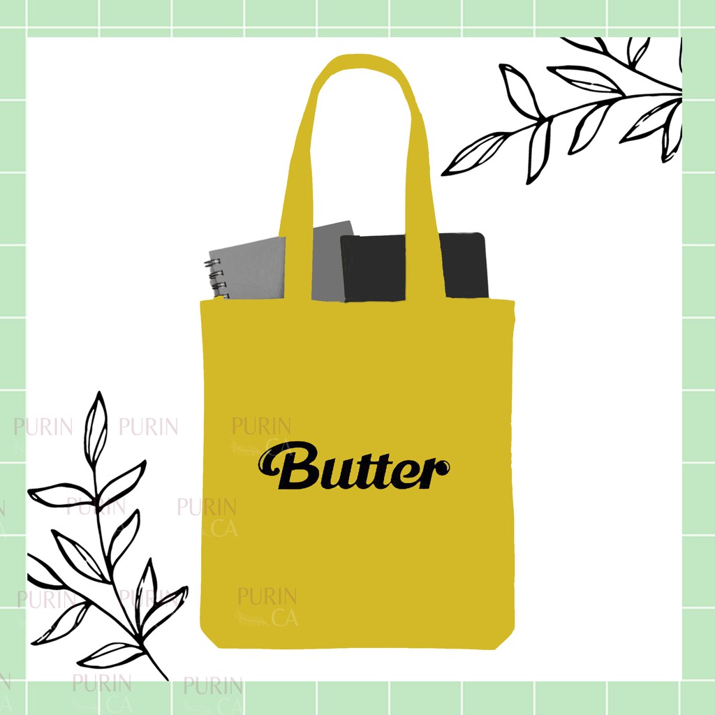 Tote bag Kanvas Warna Gambar Butter Icon