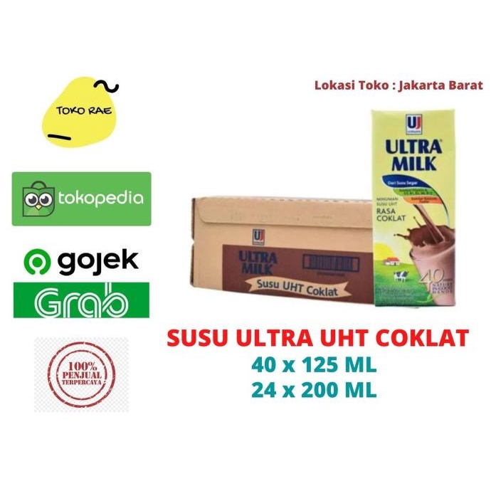 

BISA BAYAR DITEMPAT susu ultra 1 dus isi 24 - UHT rasa coklat / full cream ukuran 200ml - Coklat