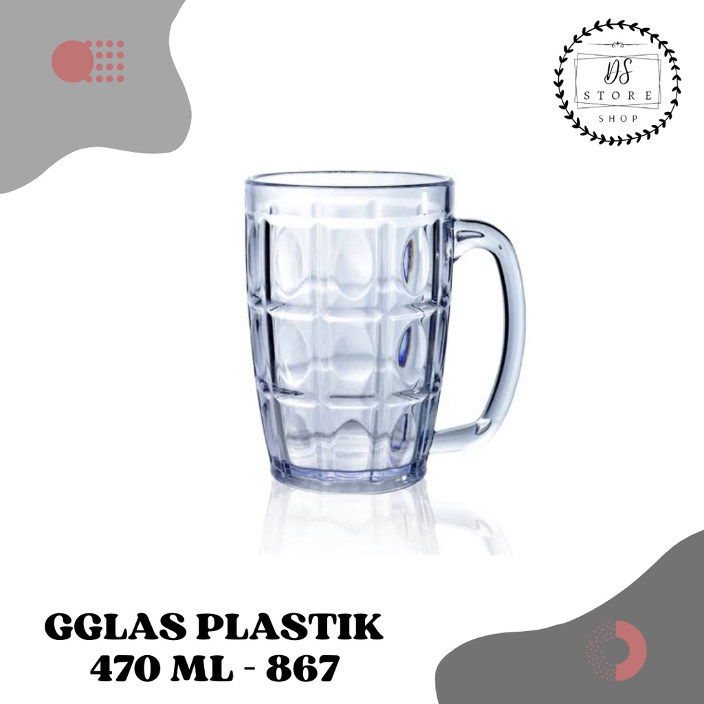 Gelas Plastik Gagang Cocktail Golden Dragon 867 470 ML - 6 Pcs