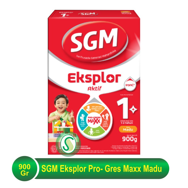 SGM Eksplor 1+ Pro-GressMaxx Madu Formula Pertumbuhan 900 gr