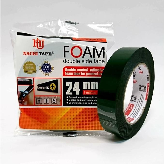 

] Double Side Tape Foam Nachi 24 mm 1 inch x 5 Meter Busa Spon Hijau