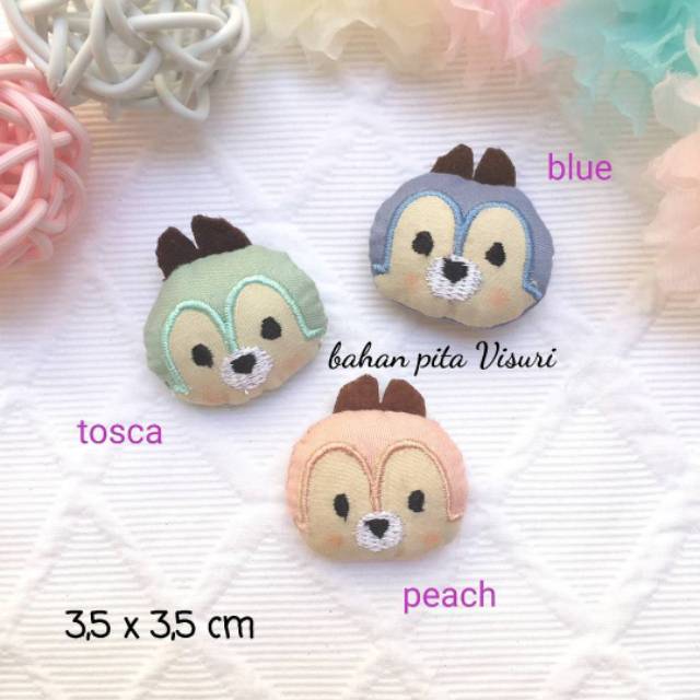 Aplikasi Tsum Tsum Katun Dacron 3,5 x 3,5 cm