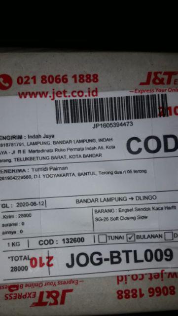 Engsel Sendok Kaca Harfit Sg-26 Soft Closing Slow Motion Hidrolik