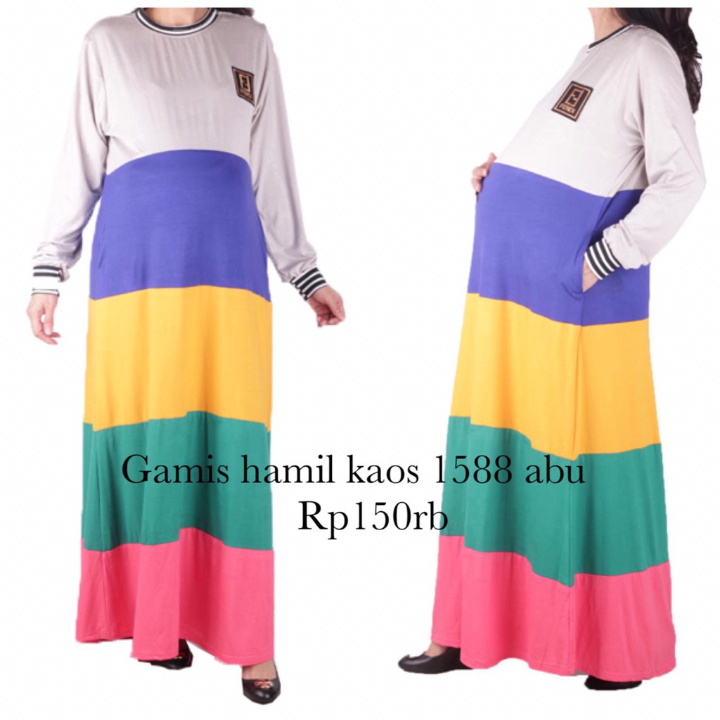 Gamis Kaos Hamil 1588 abu  Muslim