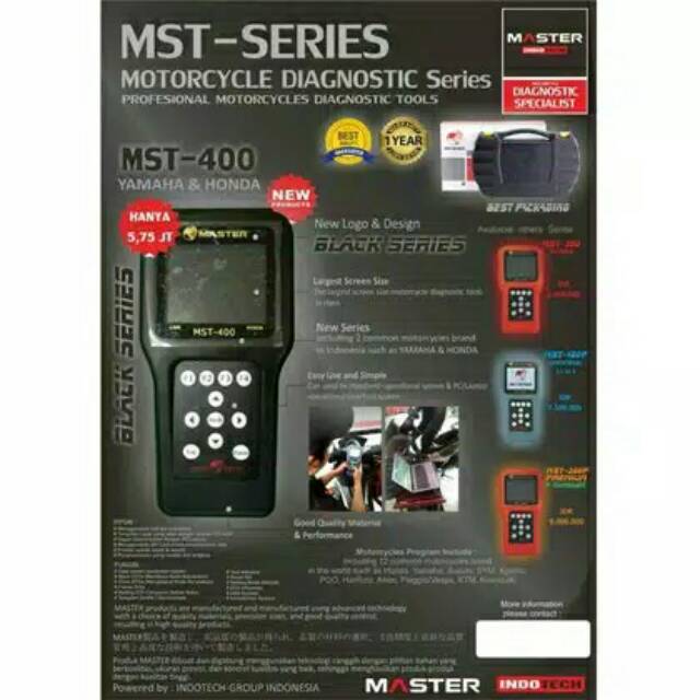 Scanner injection master zeus mst 400 honda dan yamaha alat injeksi motor