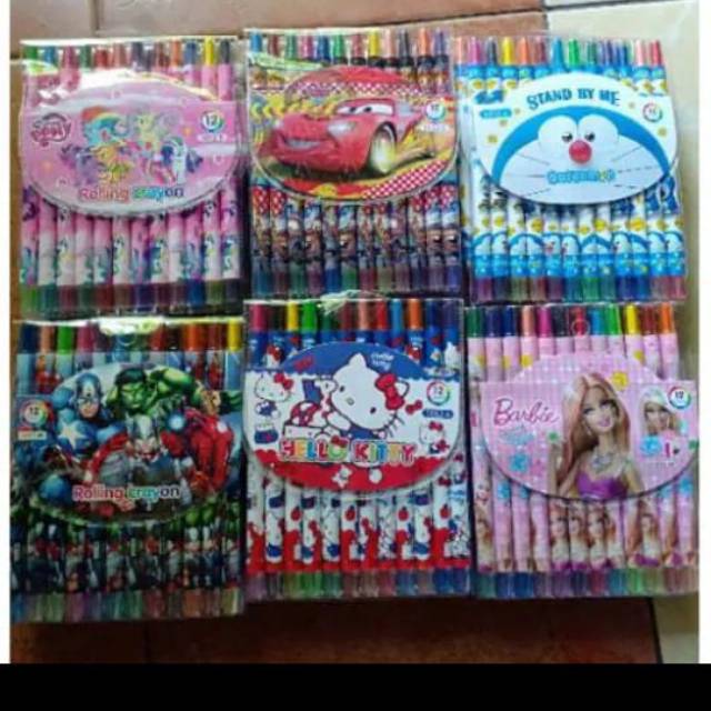 

1pak Crayon putar karakter panjang