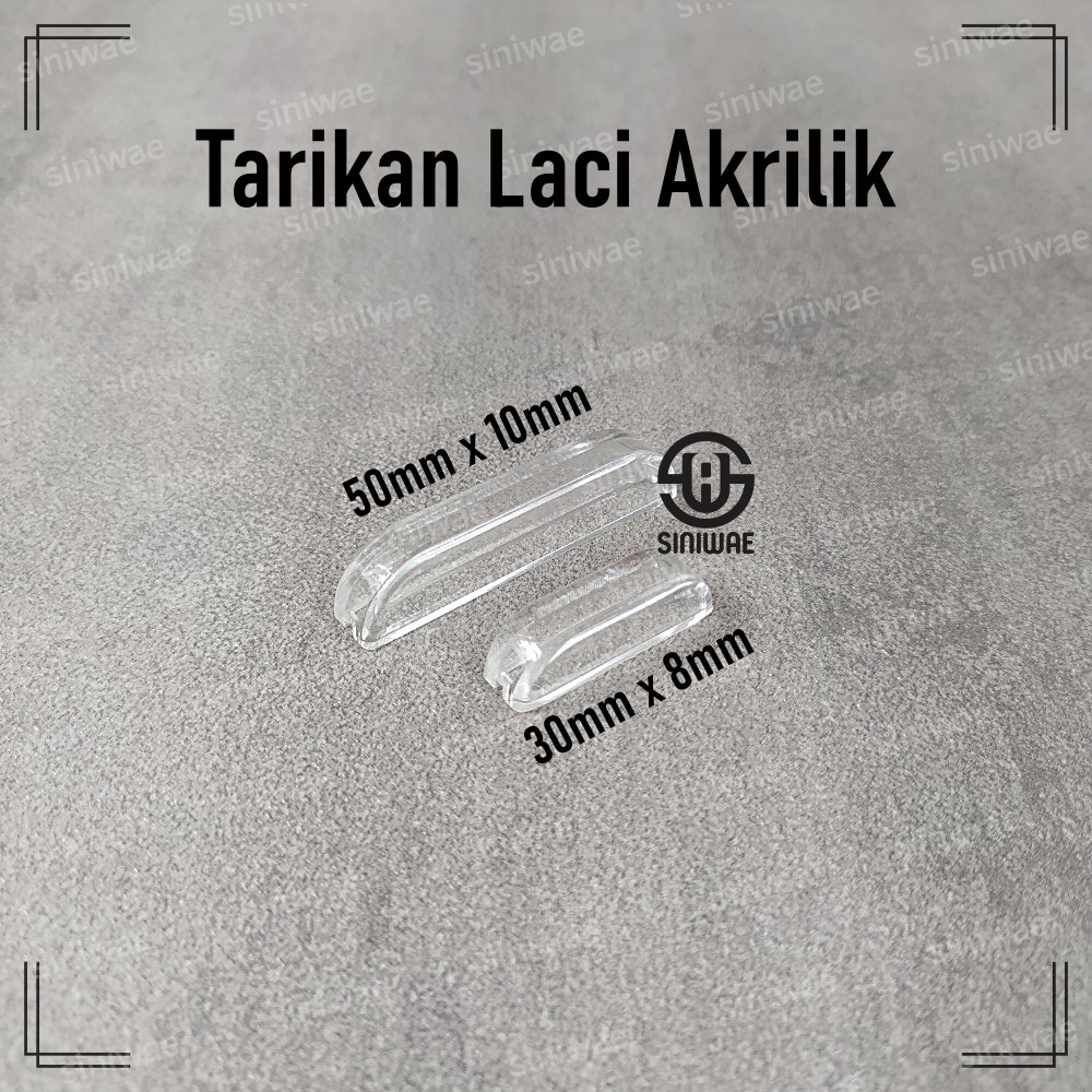 Tarikan Laci Akrilik Handle Door Acrylic Pegangan Gagang Pintu Transparan Bening