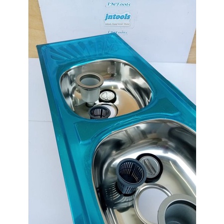 Bak Cuci Piring Wastafel 2 lubang dempet