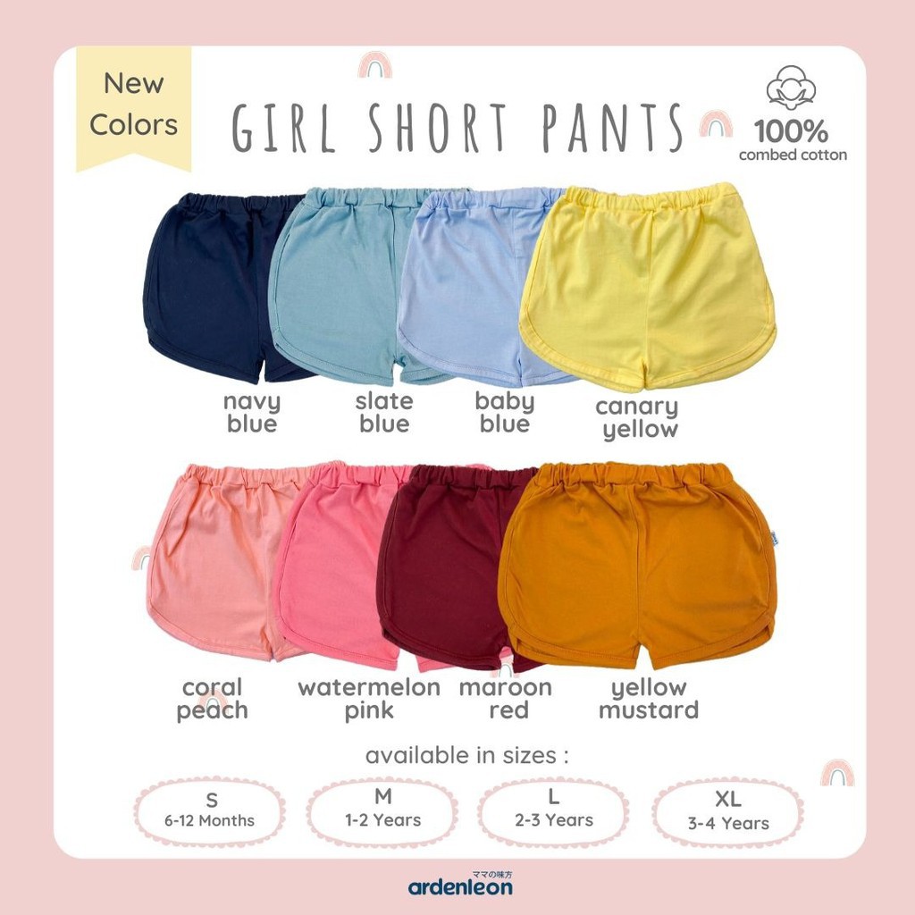 ARDENLEON Girl Short Pant // Celana Anak Perempuan