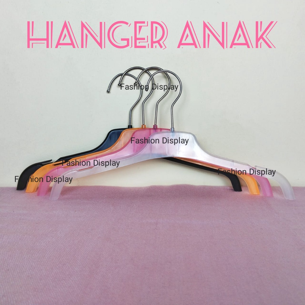 Hanger Plastik Anak Murah/Gantungan Baju anak 282 Bahan Plastik/Hanger Jas Anak/Display Pakaian-BH