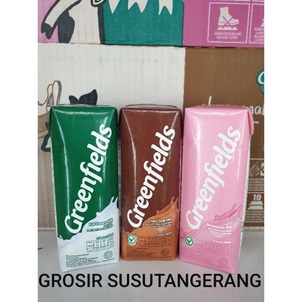 

susu uht greenfields 250 ml grosir 1 karton