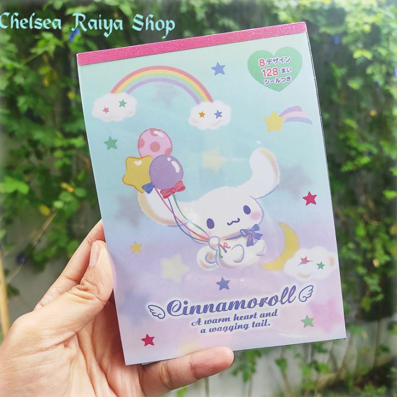 

Sanrio Original Cinnamoroll Hello Kitty Little Twin Stars Memo Notes + Stiker 10,5x15cm 8 Designs