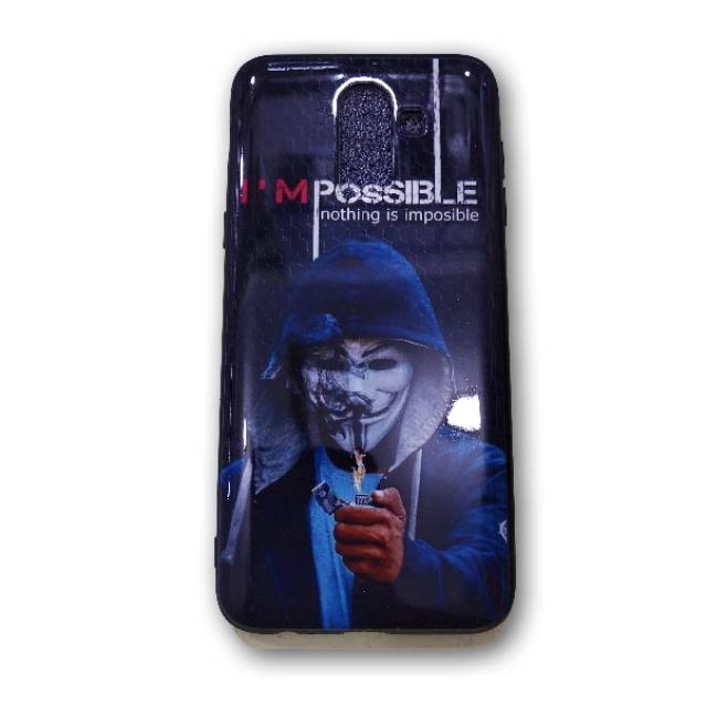 Case fuze glass motif oppo f9,f11,A7,A3s,realme c2 - casing