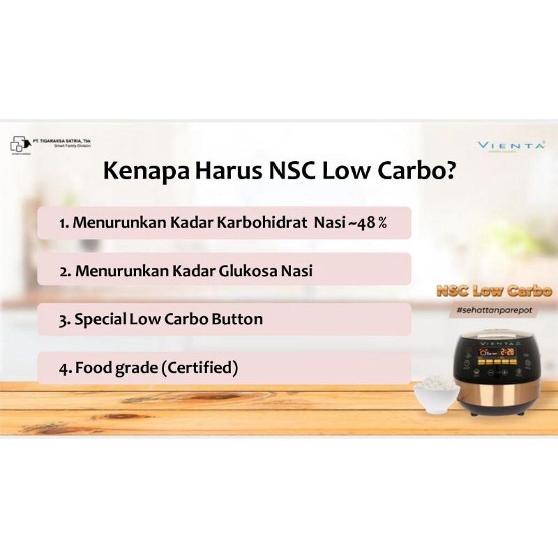 NSC New Smart Cooker Low Carbo GARANSI RESMI VIENTA