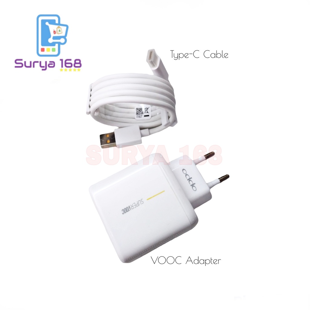 CHARGER CASAN CHARGE POWER ADAPTER OPPO 65W SUPER VOOC TYPE C CABLE