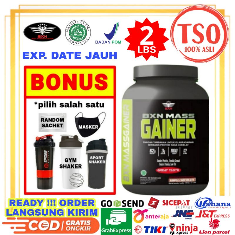 BXN Mass Gainer 2 Lbs BXN Gainer 2 Lbs 900 Gram Susu Penambah Berat Badan Masa Otot Bulking Suplemen
