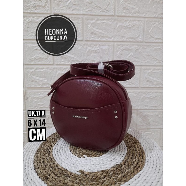 Tas promo sophie paris sempang bulat Heonna burgundy bag