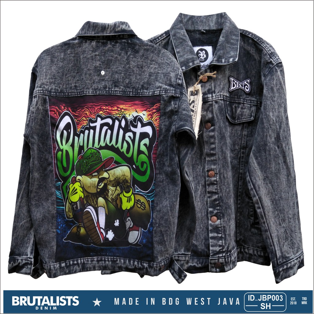 JAKET JEANS MOTIF GAMBAR + BORDIR new