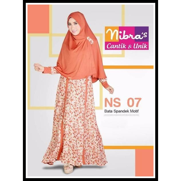 Baju Gamis Model Sekarang Nibras NS 07 Bata Baju Wanita Terbaru Model Baju Gamis Modern