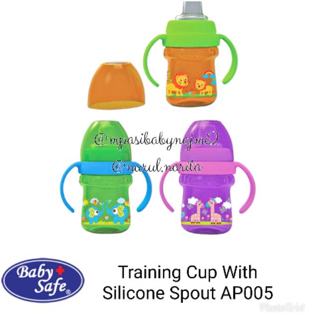 AP005 AP007 Botol Minum Bayi Training Cup Silikon Spout 125ml Baby Safe Anak