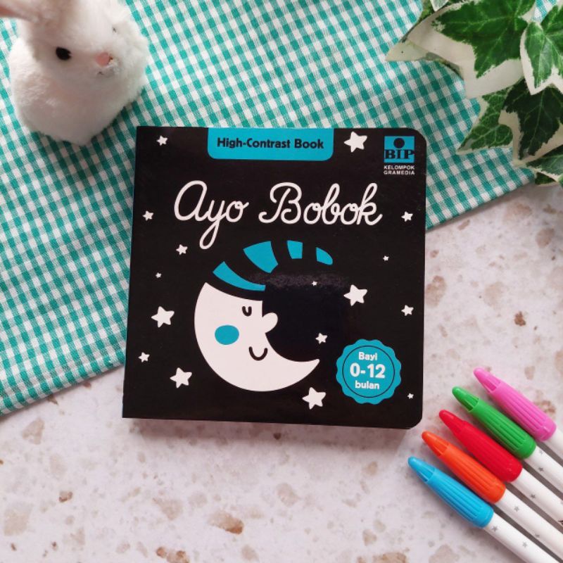 boardbook Anak High Contrast Book : Ayo Bobok by BIP