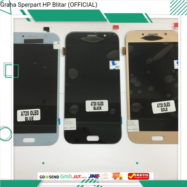 LCD TOUCHSCREEN GALAXY A7 2017 A720F / LCD TS SAMSUNG A720 / LCD TC SAMSUNG A7 2017 FULLSET OLED