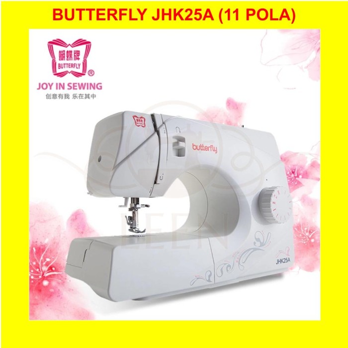 Mesin Jahit Portable BUTTERFLY JHK 25A 11 Pola ORI JHK25A LEEN