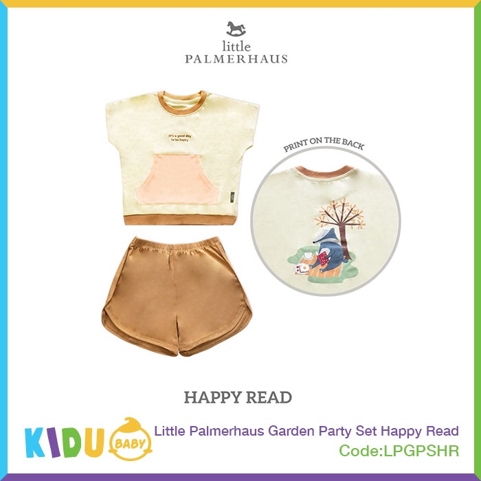 Little Palmerhaus Garden Party Set Baju Bayi Baju Anak Lengan Pendek Celana Pendek Kidu Baby