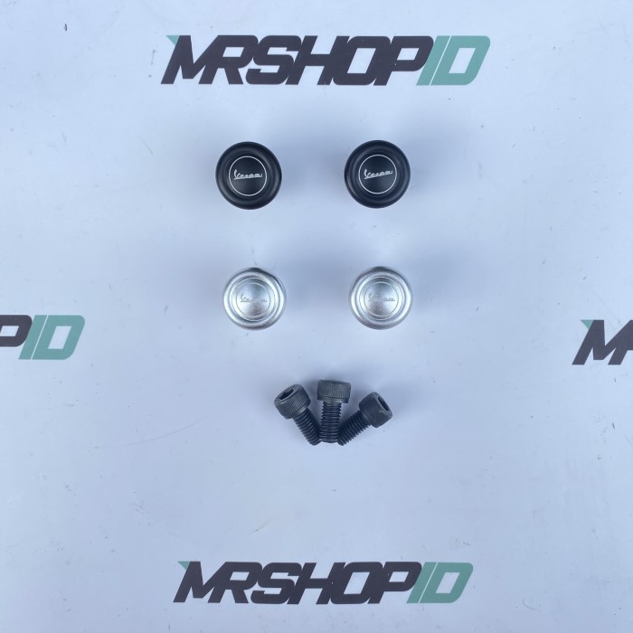 Tutup Spion "Vespa" Cnc Black For Vespa Sprint Primavera LX GTS S LXV - Hitam