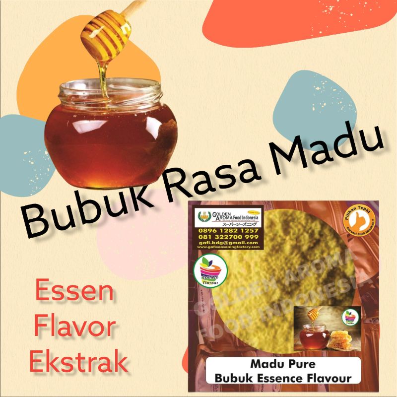 

Bubuk Madu Pure 1/2 Kg Flavor Essen Ekstrak Honey Murni No Sugar Flavour