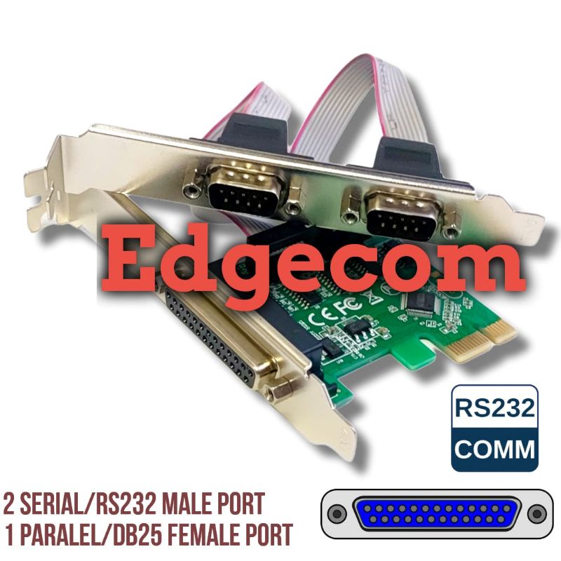 PCIE PCI EXPRESS I/O 2 Serial/RS232 + 1 Paralel BF-H805 BAFO