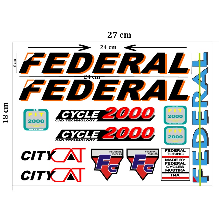 Stiker Sepeda Federal