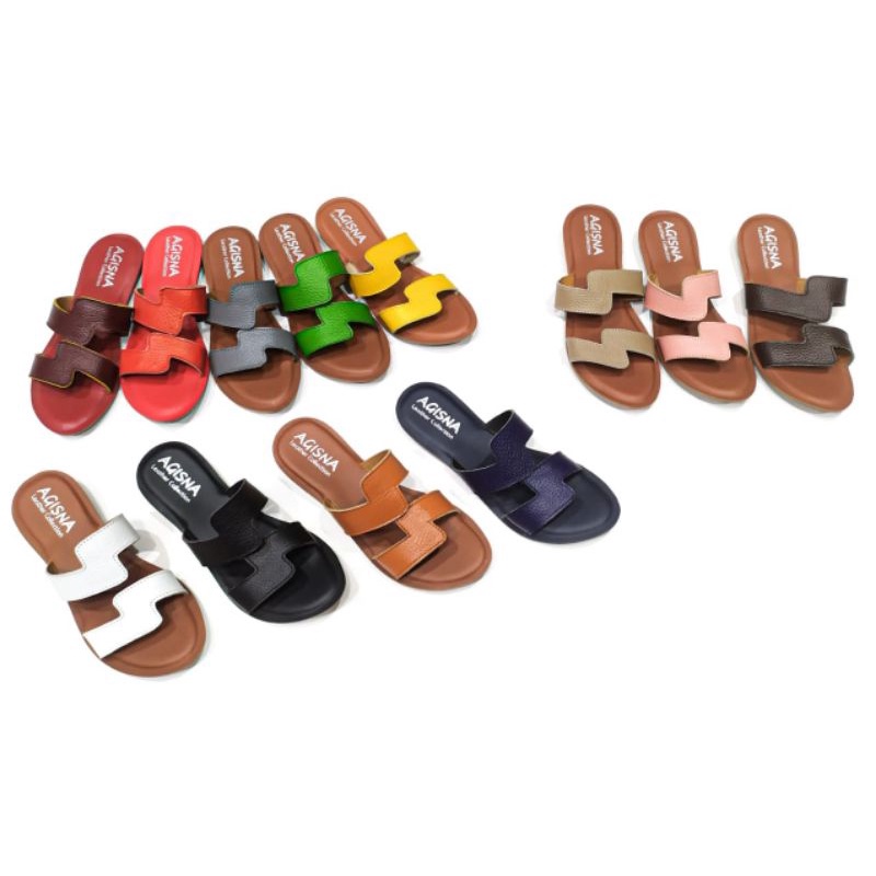 sandal kulit wanita teplek belah Z 2