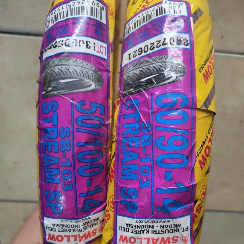 ban kecil velg ring 14 uk 60/90 dan 50/90(sepasang) swallow