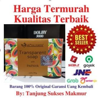 Metal Fortis Transparant Soap Papaya 85g