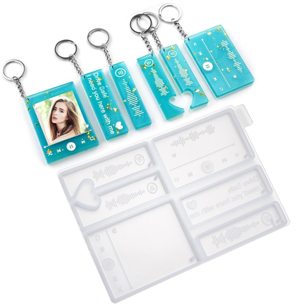 PREVA Keychain Molds Casting Crystal Epoxy Resin Crafts Silicone Mould