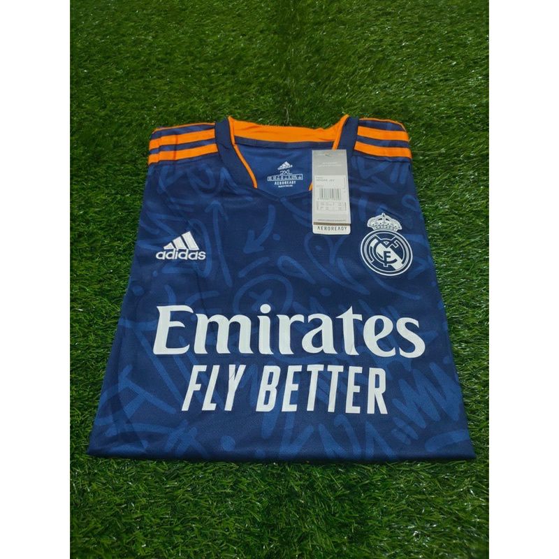JERSEY BAJU BOLA BIG SIZE JUMBO XXL XXXL XXXXL 2XL 3XL 4XL MADRID AWAY 2021/22
