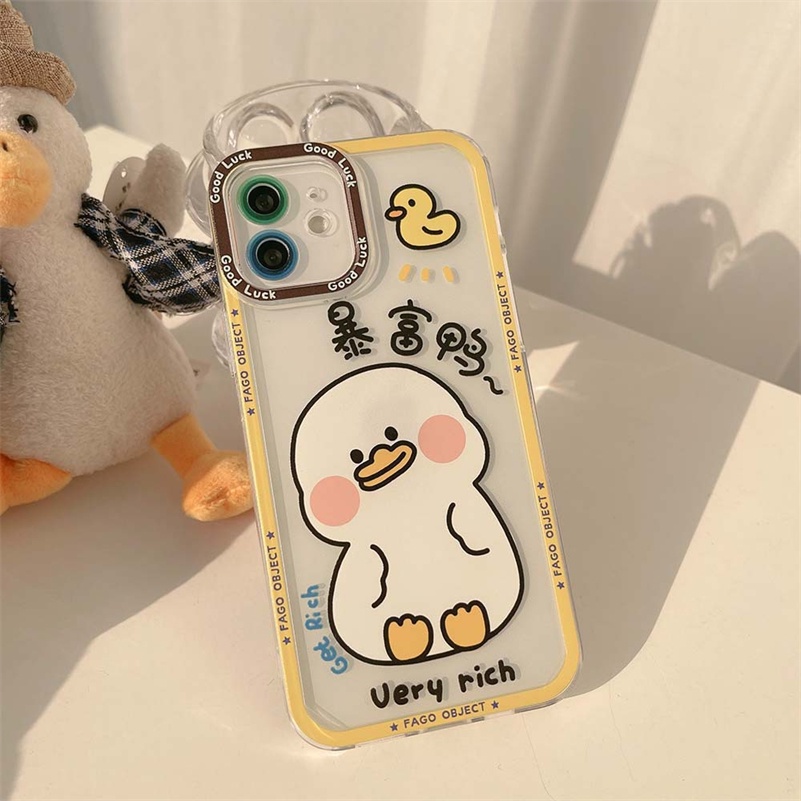 Soft Case OPPO A16 A16e A15 A15s A54 A74 A94 A95 A76 A3s A5s A55 A5 A9 Reno 7 6 5 7Z 5Z Pro A53 A33 A32 A32 A57 4G Motif Bebek