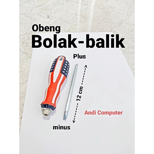 Obeng Plus Minus Bolak Balik Besar