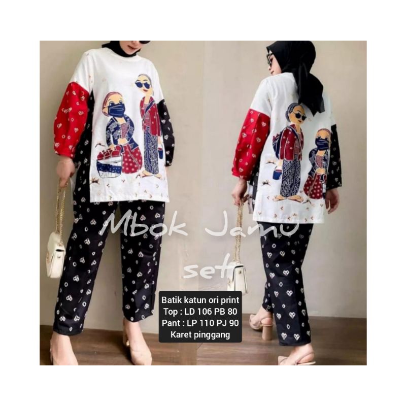 setelan batik murah solo mbok jamu set (mrg) batik tuman solo