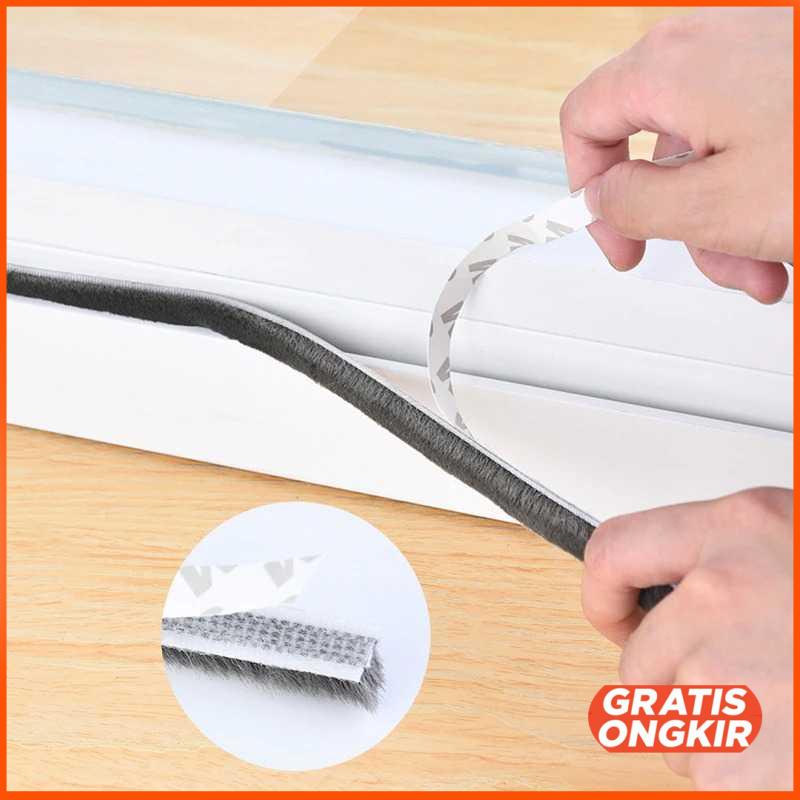 Lis Strip Pintu Brush Strip Sealing Insulation 10M 9mm