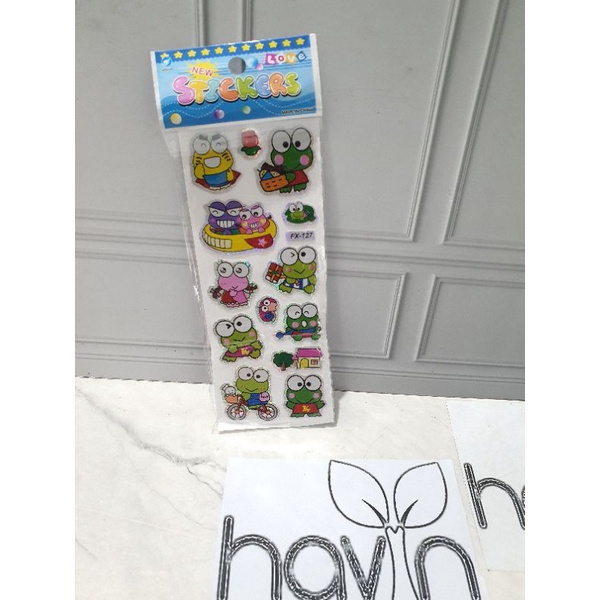 sticker gambar/sticker anak/Stiker Hologram-KEROPPI