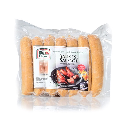 Big Farm Balinese Sausage Sosis NO MSG 7pcs 500g