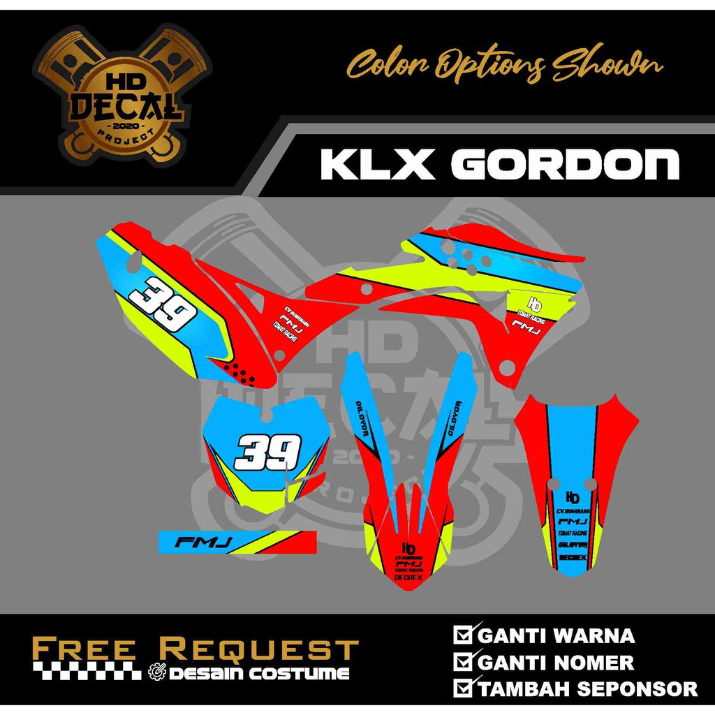 Decal KLX Gordon Decal klx bf /dtracker/klx150/gordon Full Body Design Custom