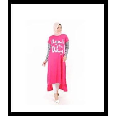 Long Dress Gamis Fashion Muslim Terbaru 2018 - Hitam