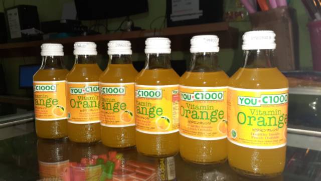 You C 1000 Orange/lemon/apel 30 bh  botol kaca