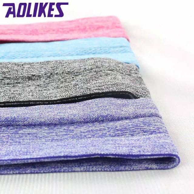 Headband sport head band AOLIKES HAIRBAND sports gym fitness running ikat kepala olahraga anti slip