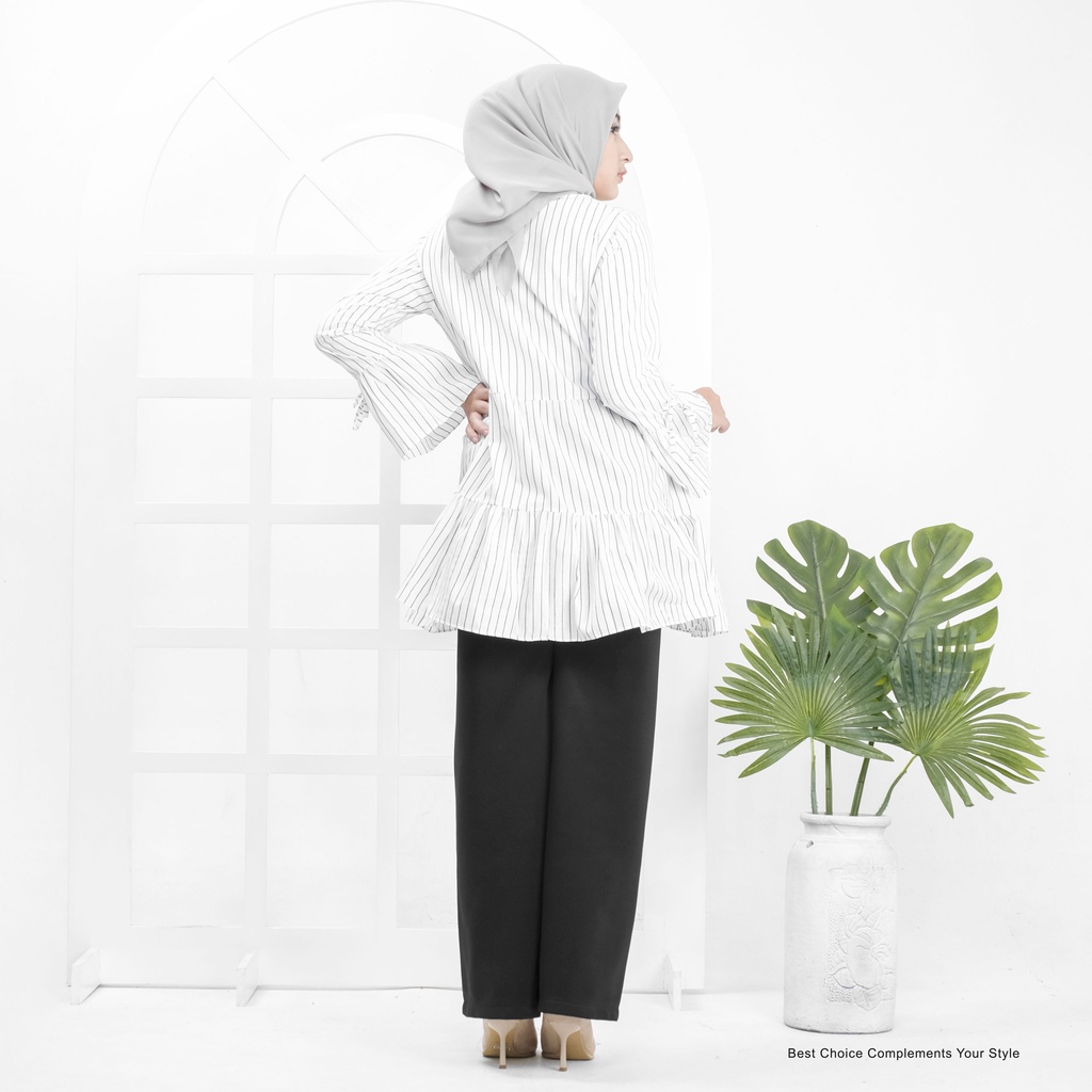 Raana Blouse Basic Atasan Wanita Shirt Polos by Mahyra