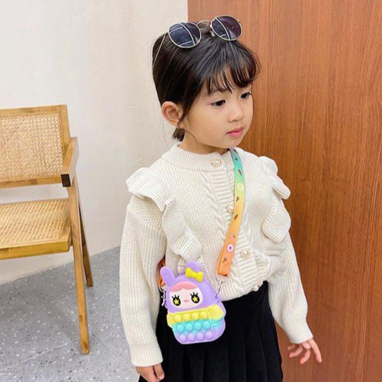 {NFK.25Au22ˣ} Tas Pot It Anak Selempang Mini Jelly Sling Bag Lucu