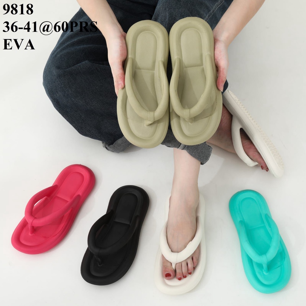 Sandal Jepit Wanita Terbaru/Sendal Flat Karet Jelly HYS 9818 EVA/Sendal Teplek Korea Import